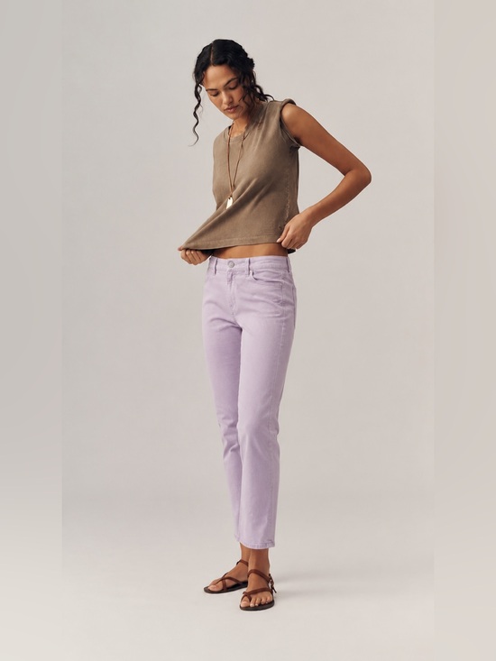 kate spade Denim - Kate Spade lavender straight slim denim mid rise jeans